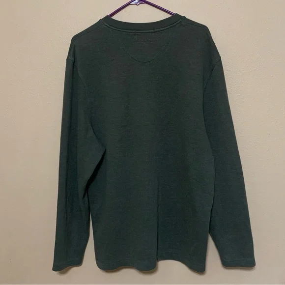 Sage Green V-Neck Sweater - Picture 2 of 4